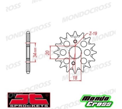 Pignone acciaio JT Passo 420, 15 denti HONDA cod. JTF1310.15SC