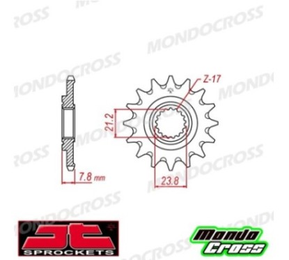 Pignone acciaio JT Passo 520, 13 denti HONDA cod. JTF1344.13SC