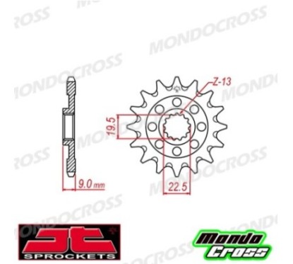 Pignone acciaio JT Passo 520, 13 denti SUZUKI cod. JTF1442.13SC