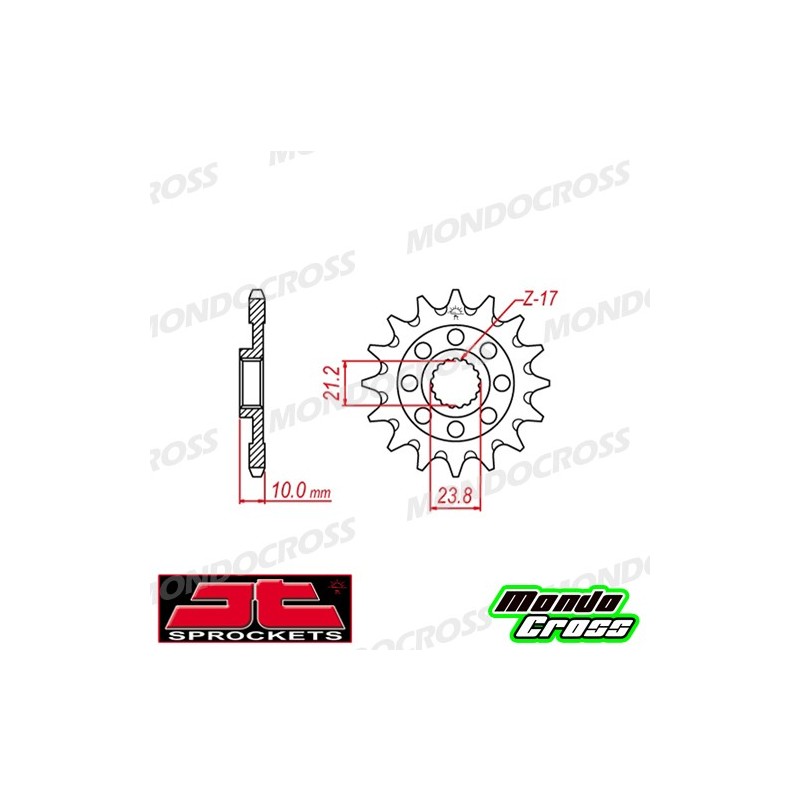 Pignone acciaio JT Passo 520, 13 denti SUZUKI cod. JTF1443.13SC