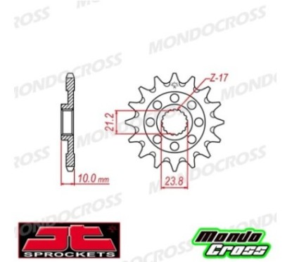 Pignone acciaio JT Passo 520, 13 denti SUZUKI cod. JTF1443.13SC
