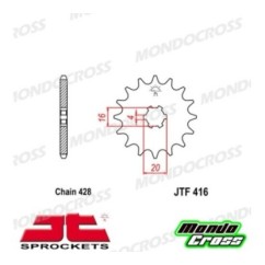 Pignone acciaio JT Passo 428, 13 denti SUZUKI, YAMAHA cod. JTF416.13