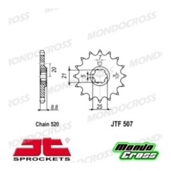 Pignone acciaio JT Passo 520, 13 denti HUSQVARNA, KAWASAKI cod. JTF507.13
