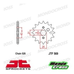 Pignone acciaio JT Passo 520, 12 denti KAWASAKI, YAMAHA cod. JTF569.12