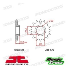 Pignone acciaio JT Passo 520, 15 denti, Versione Gommata YAMAHA cod. JTF577.15