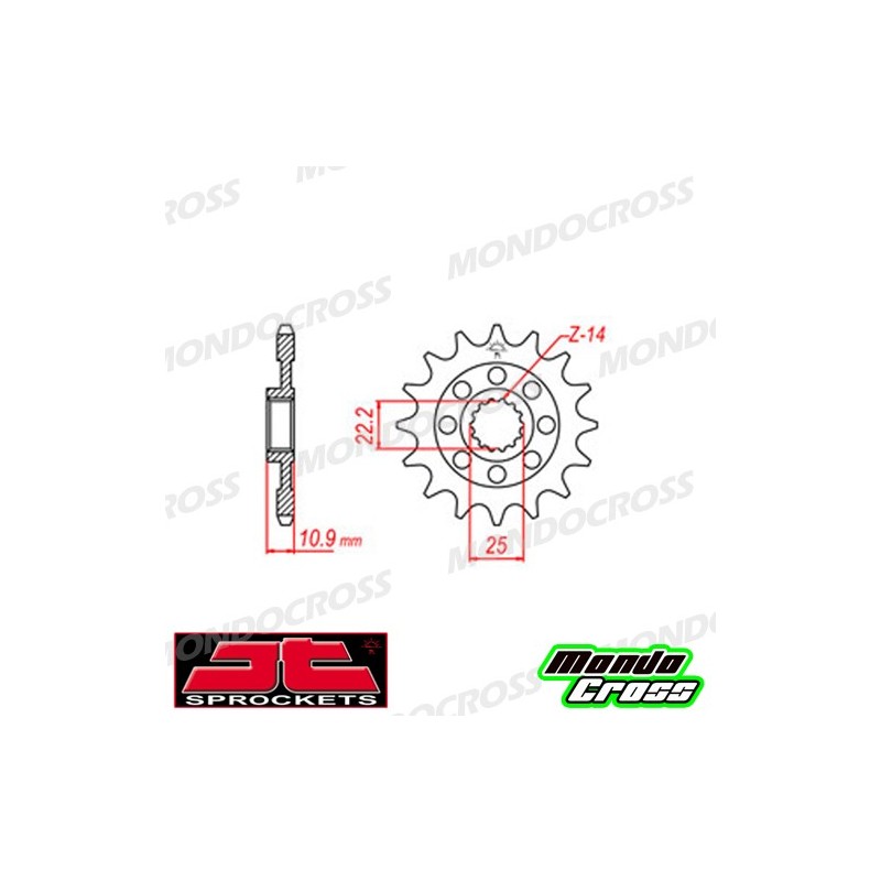 Pignone acciaio JT Passo 520, 15 denti APRILIA cod. JTF707.15